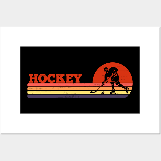 Hockey Shirt. Retro Style T-Shirt For Hockey fans Wall Art by Attia17